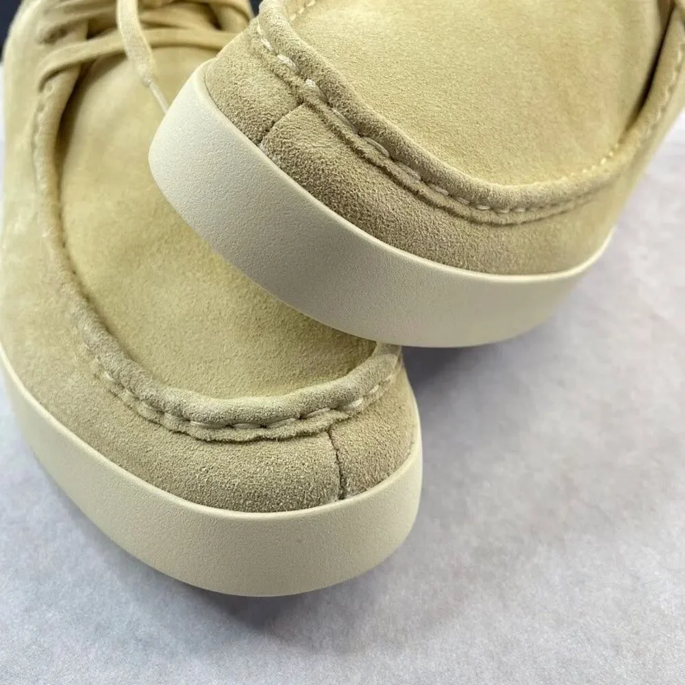 Everlane Suede Leather Shoe Mens Size 7 Beige The Desert Shoe Lace Up Wallabee